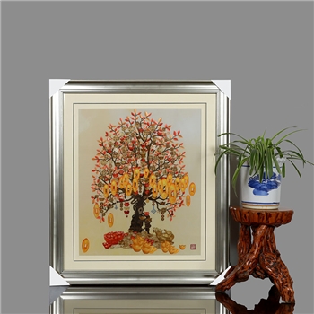 绣纺街湘绣-湘绣精品挂画发财树